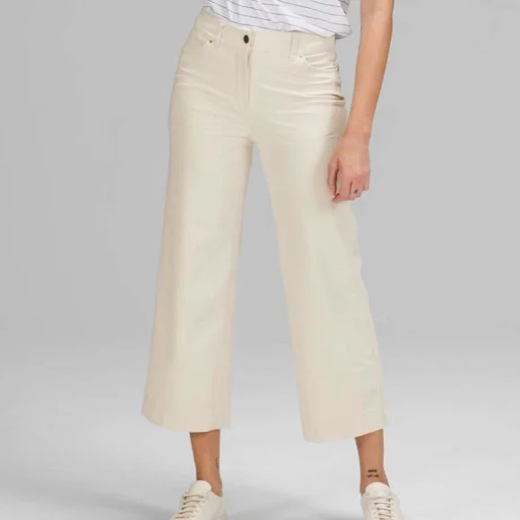Lululemon City Sleek 5 Pocket Wide Leg High Rise 7/8 Length Pants 29 white opal - Picture 4 of 7